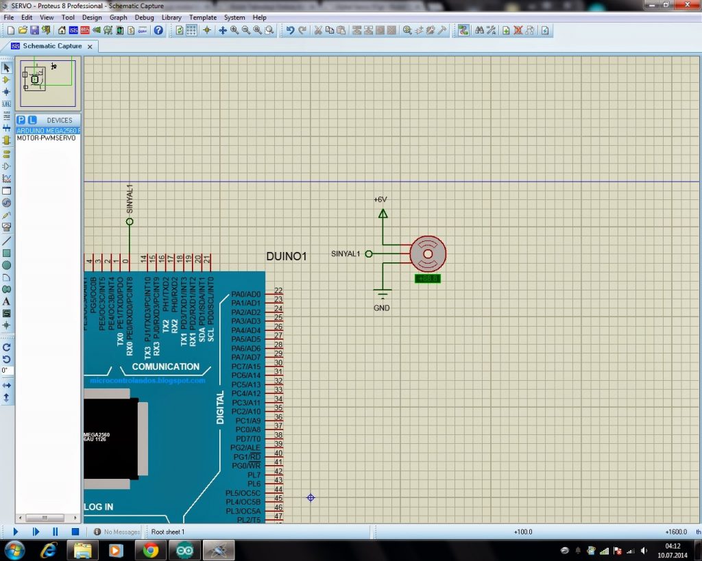 Arduino ile servo motor devresi